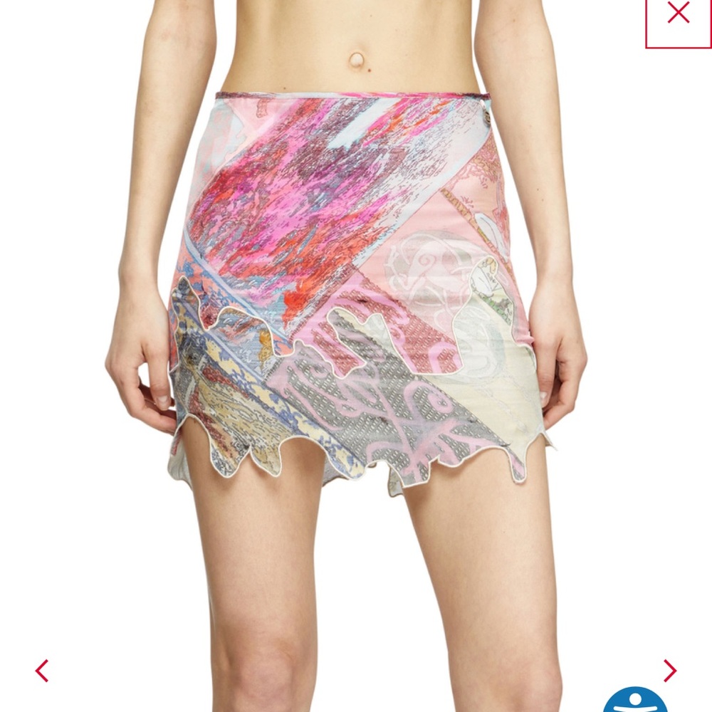 Diesel Multicolor Abstract Mini Skirt